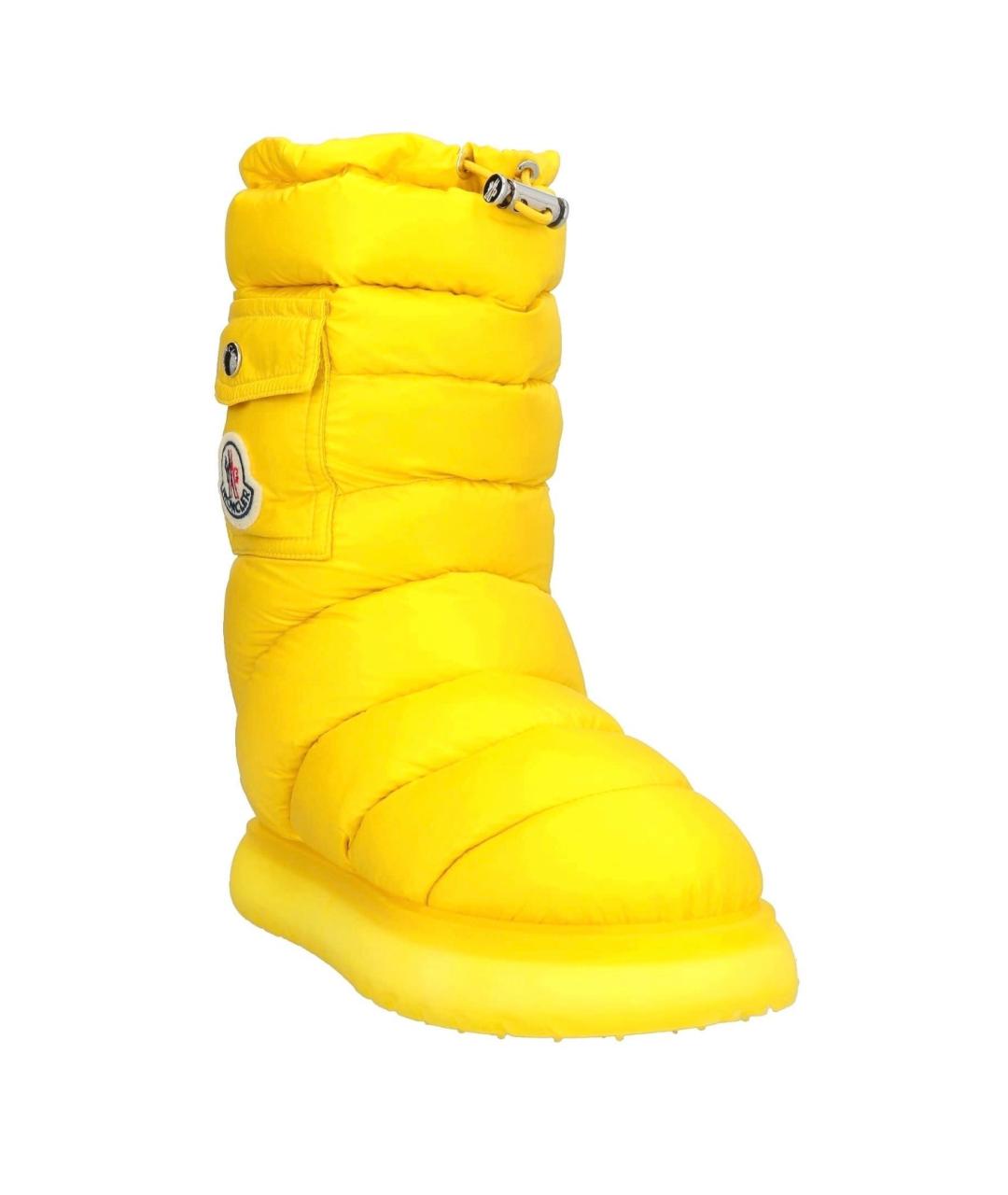 MONCLER Желтые текстильные полусапоги, фото 2