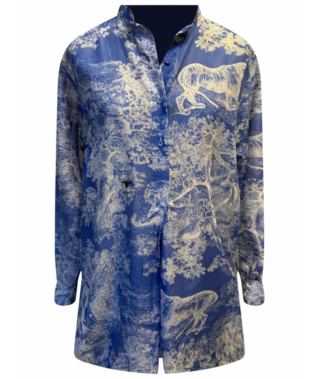 CHRISTIAN DIOR Голубая хлопковая рубашка, фото 1