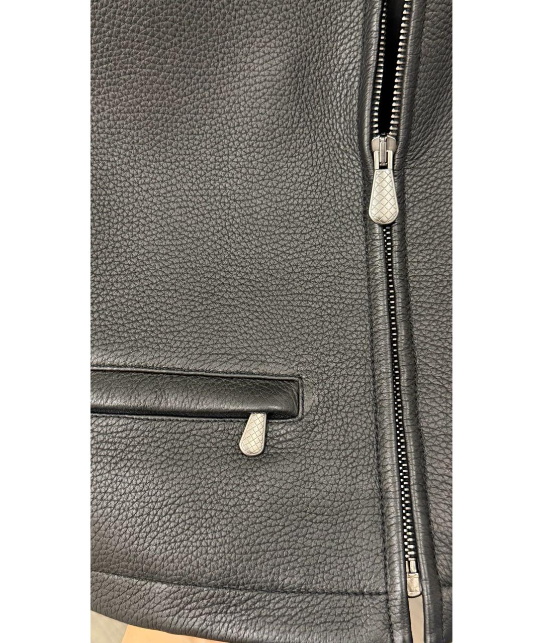 BOTTEGA VENETA Черная кожаная куртка, фото 4