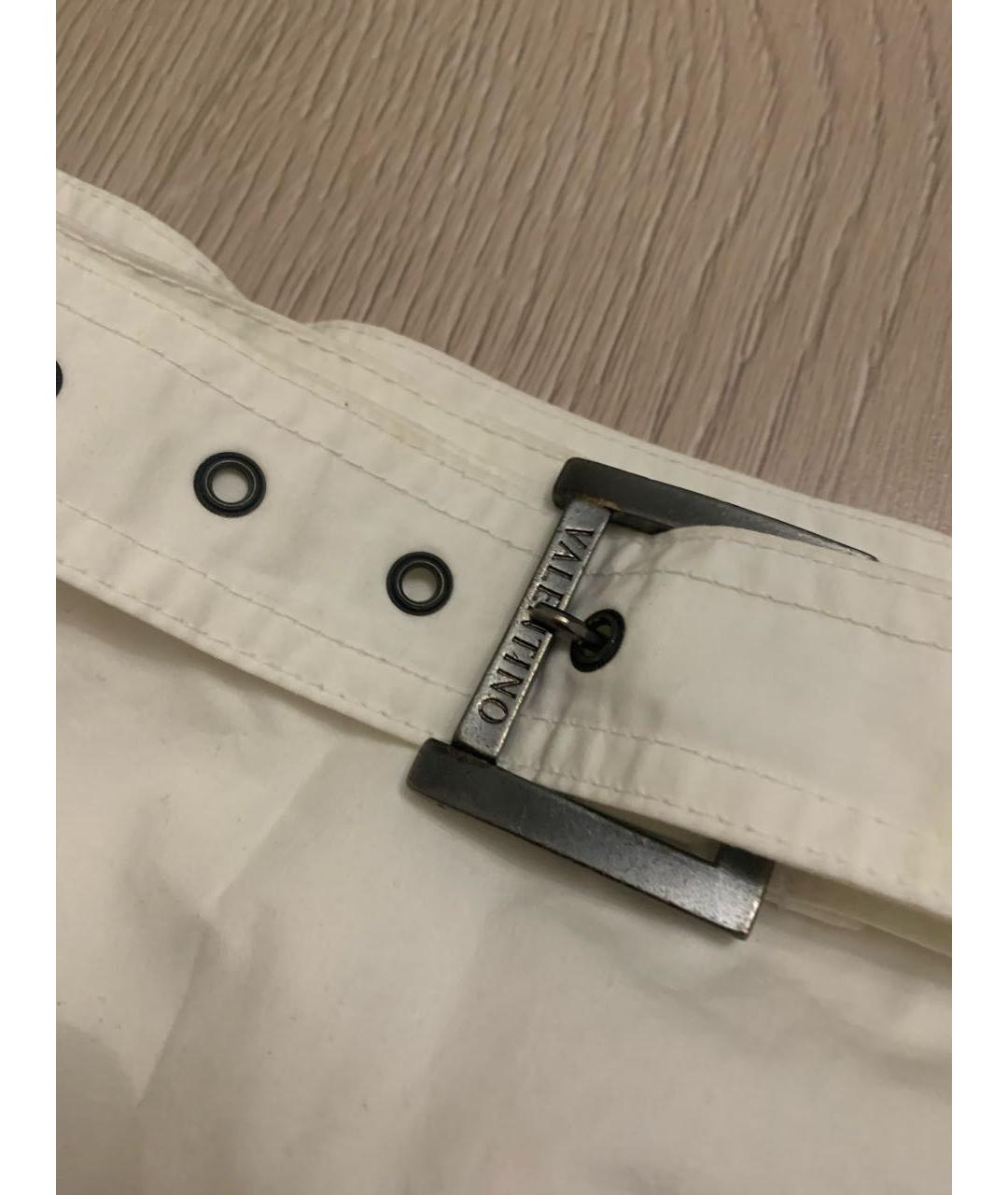 VALENTINO Белые хлопковые повседневные брюки, фото 2