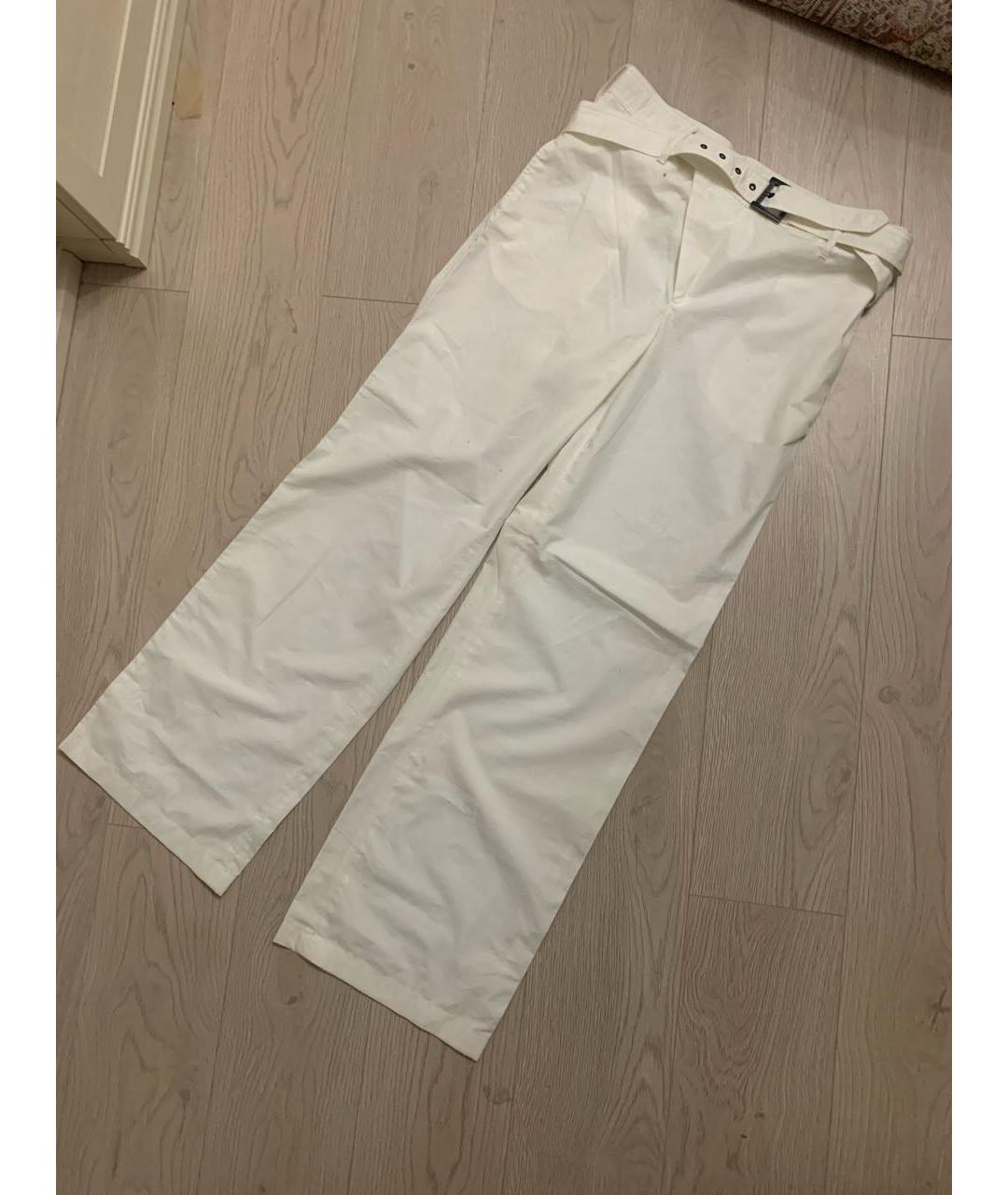 VALENTINO Белые хлопковые повседневные брюки, фото 4