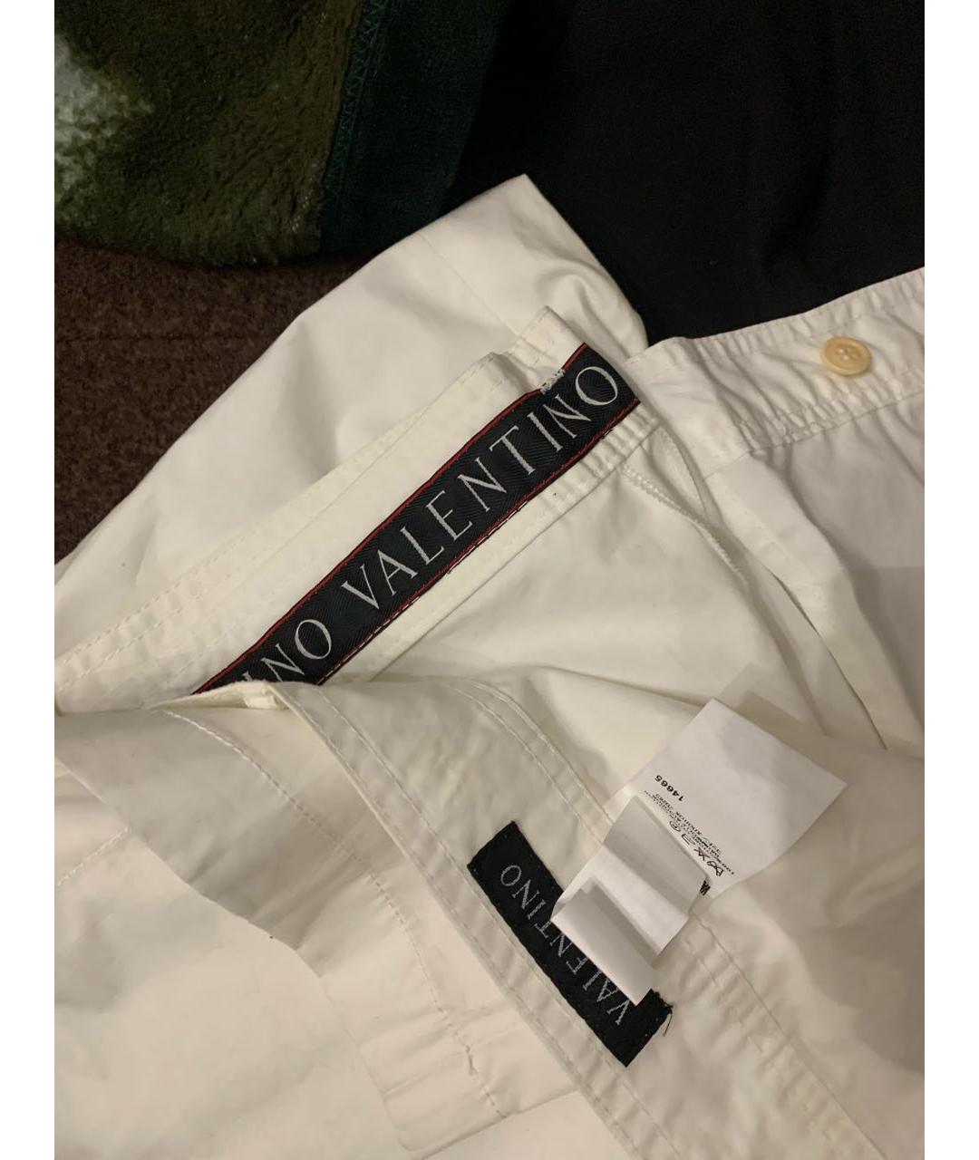 VALENTINO Белые хлопковые повседневные брюки, фото 3