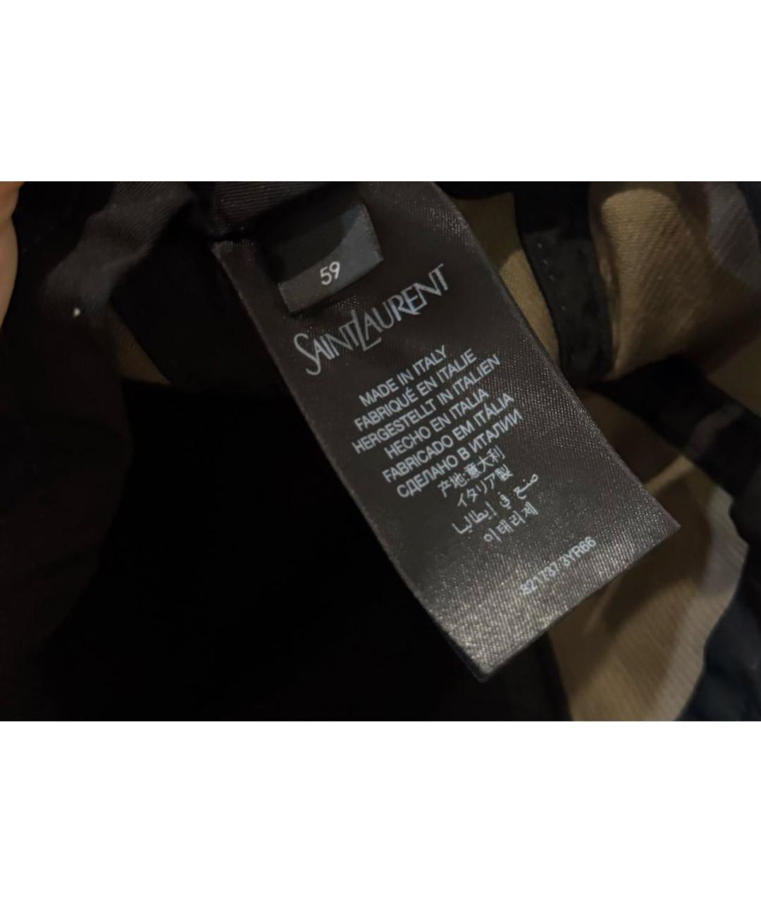 SAINT LAURENT Хаки хлопковая кепка, фото 2