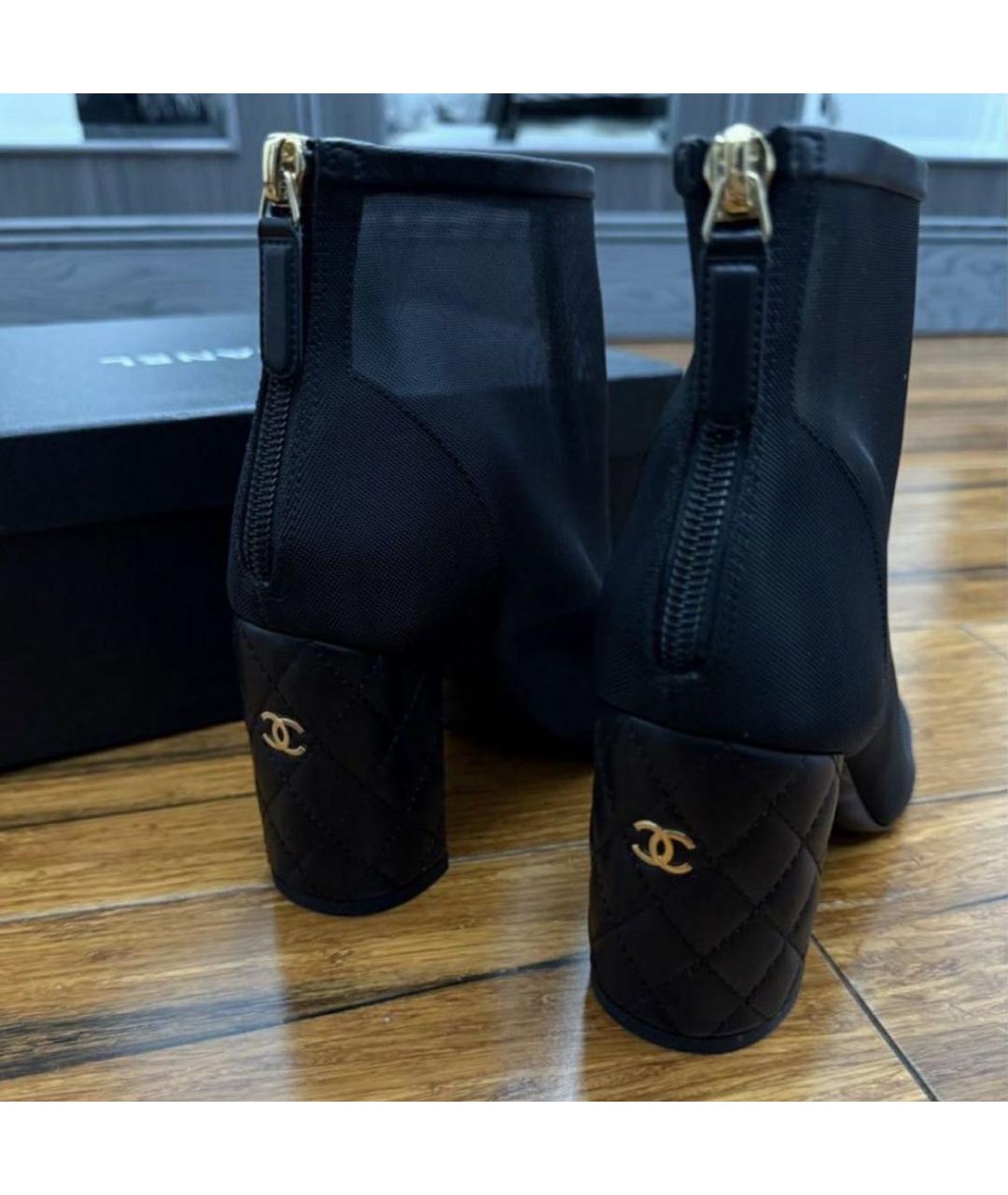 CHANEL Черные кожаные полусапоги, фото 2