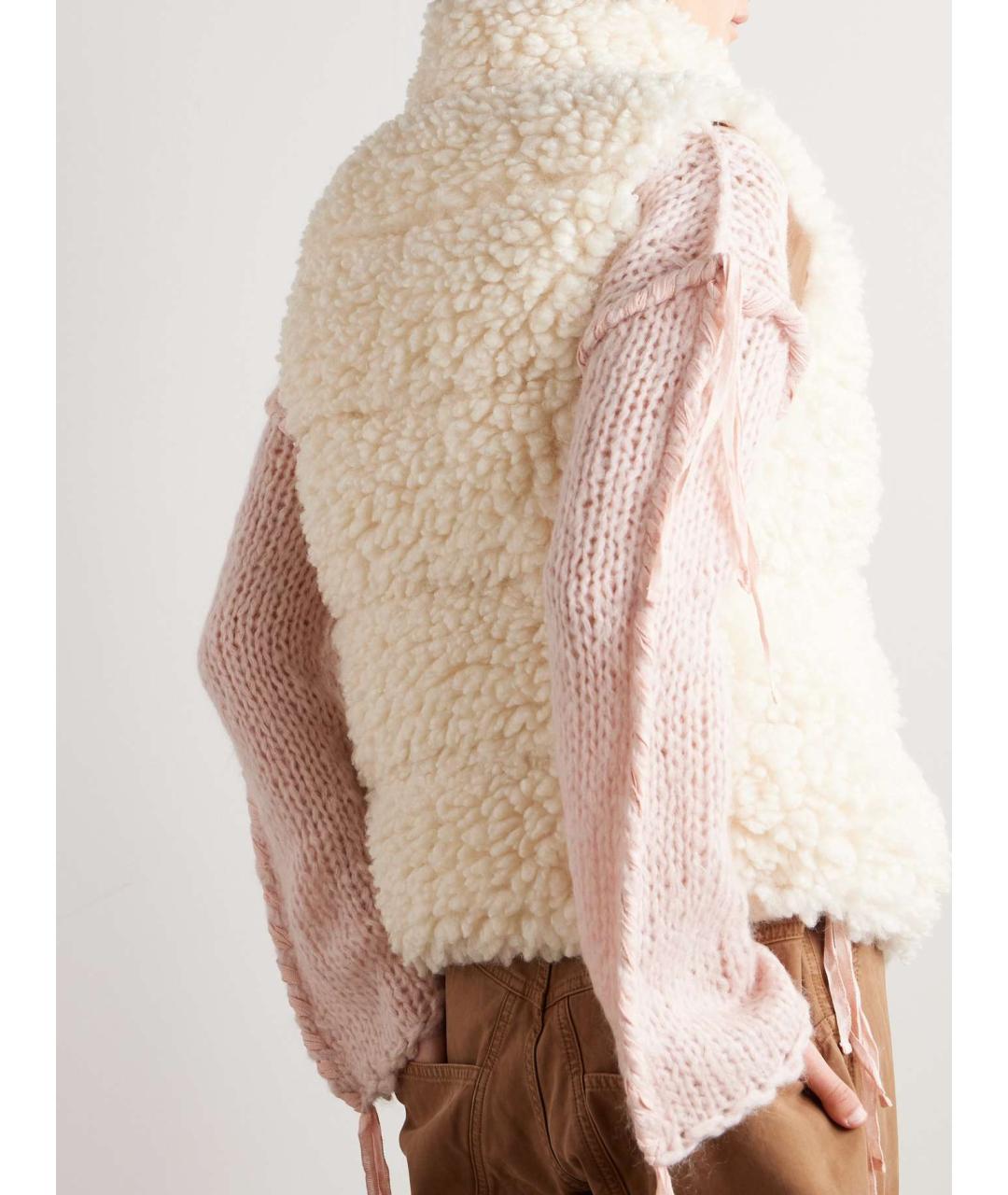 MONCLER Бежевый полиэстеровый жилет, фото 5