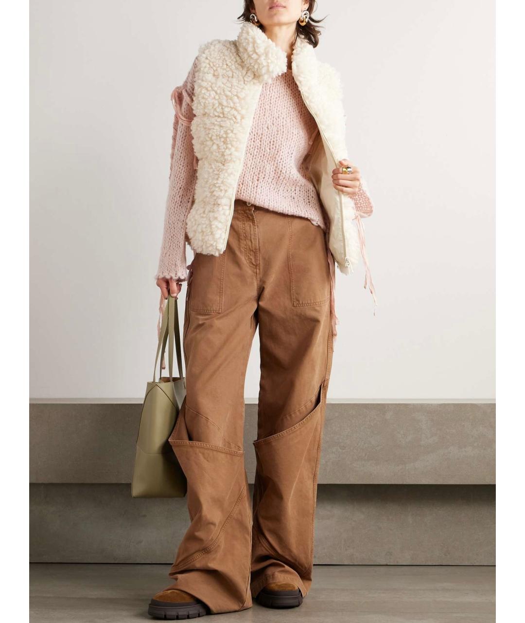 MONCLER Бежевый полиэстеровый жилет, фото 6