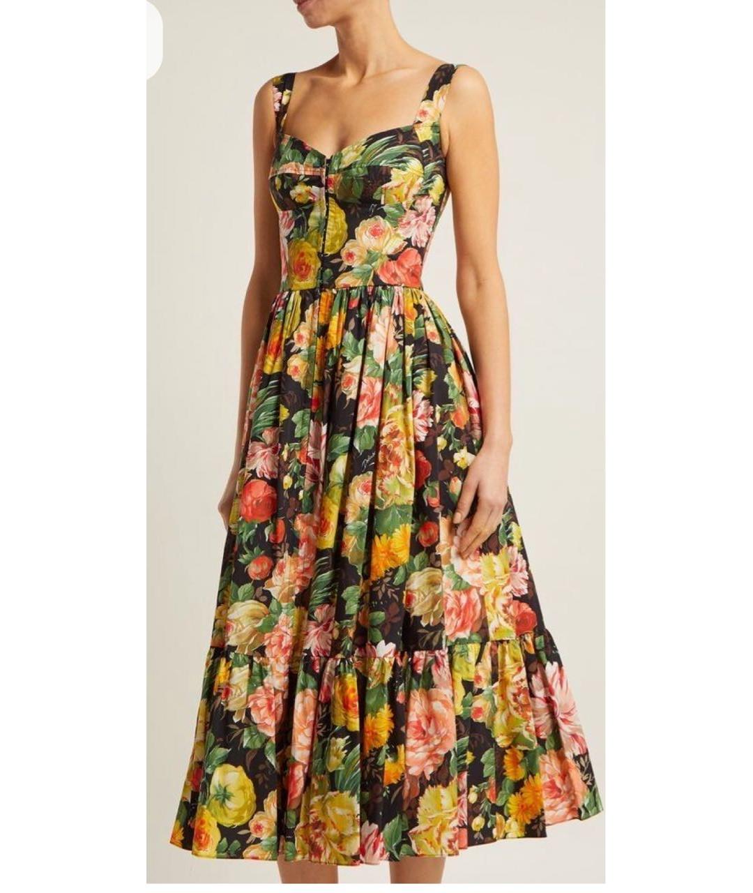 DOLCE&GABBANA Мульти хлопковый сарафан, фото 2