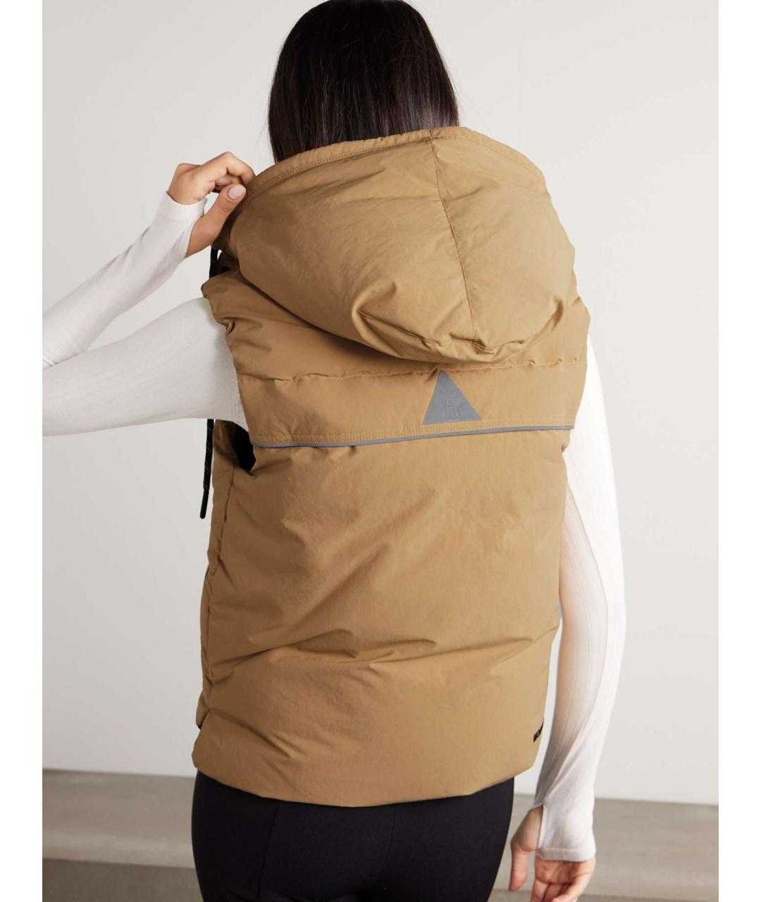 MONCLER GRENOBLE Бежевый полиэстеровый жилет, фото 9