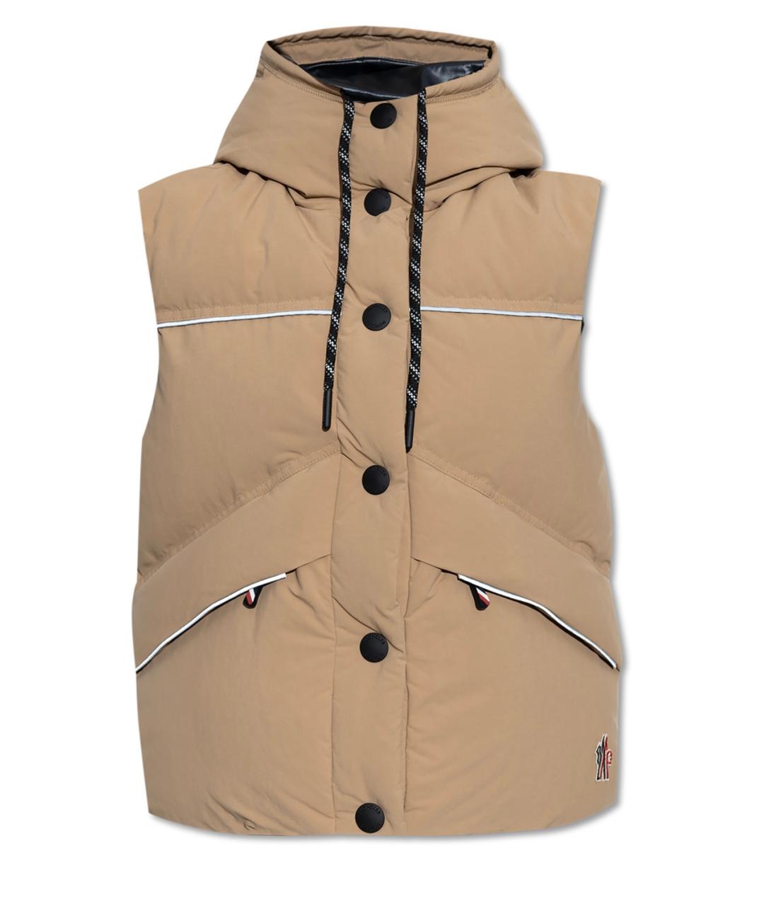 MONCLER GRENOBLE Бежевый полиэстеровый жилет, фото 10