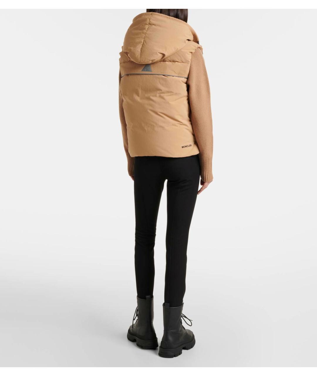 MONCLER GRENOBLE Бежевый полиэстеровый жилет, фото 7