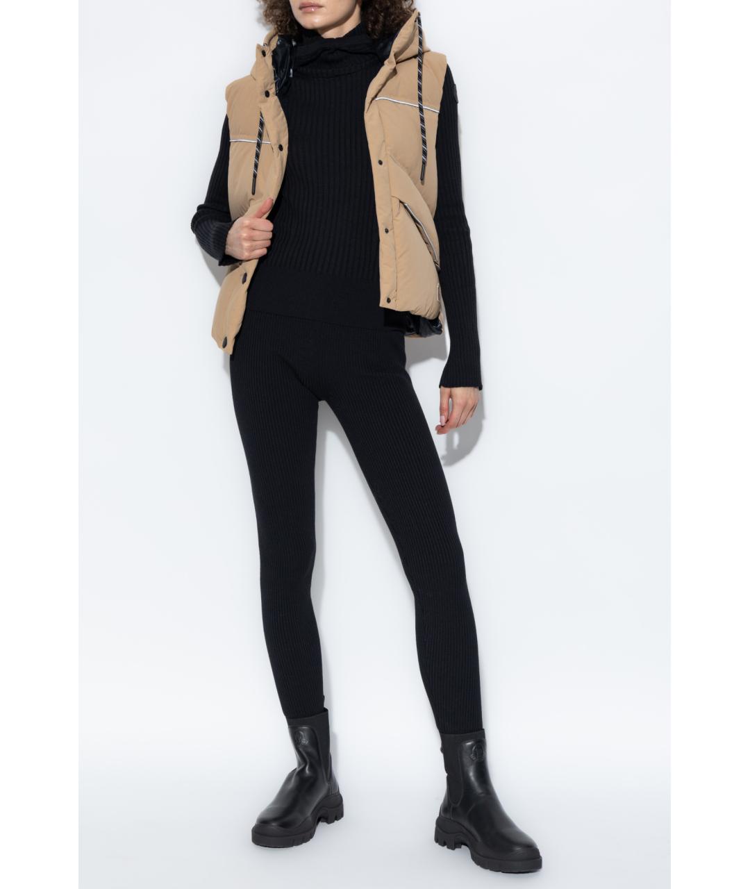 MONCLER GRENOBLE Бежевый полиэстеровый жилет, фото 4