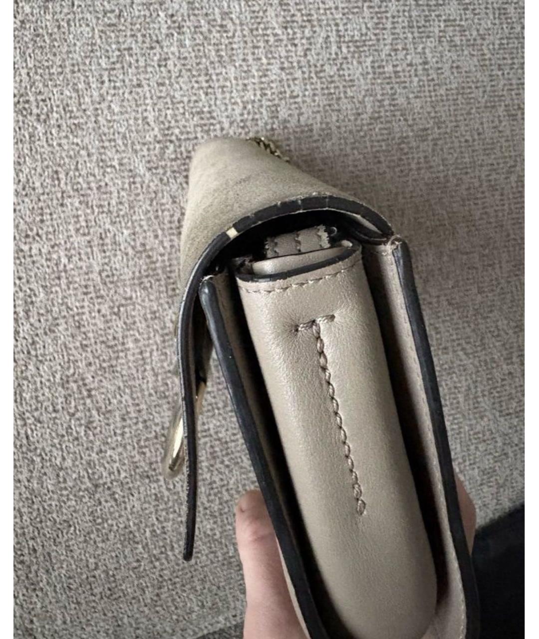 CHLOE Бежевая кожаная сумка через плечо, фото 2