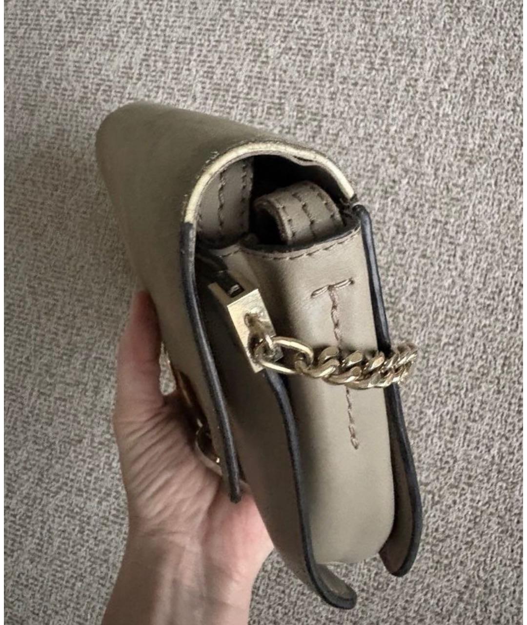 CHLOE Бежевая кожаная сумка через плечо, фото 5