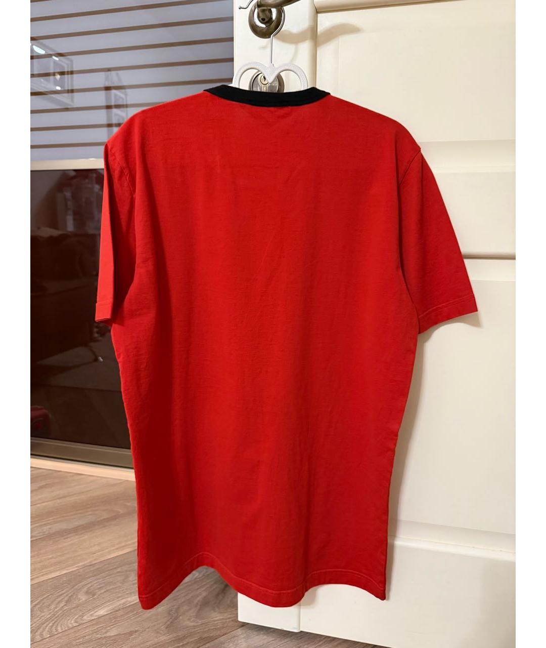 DOLCE&GABBANA Красная хлопковая футболка, фото 2