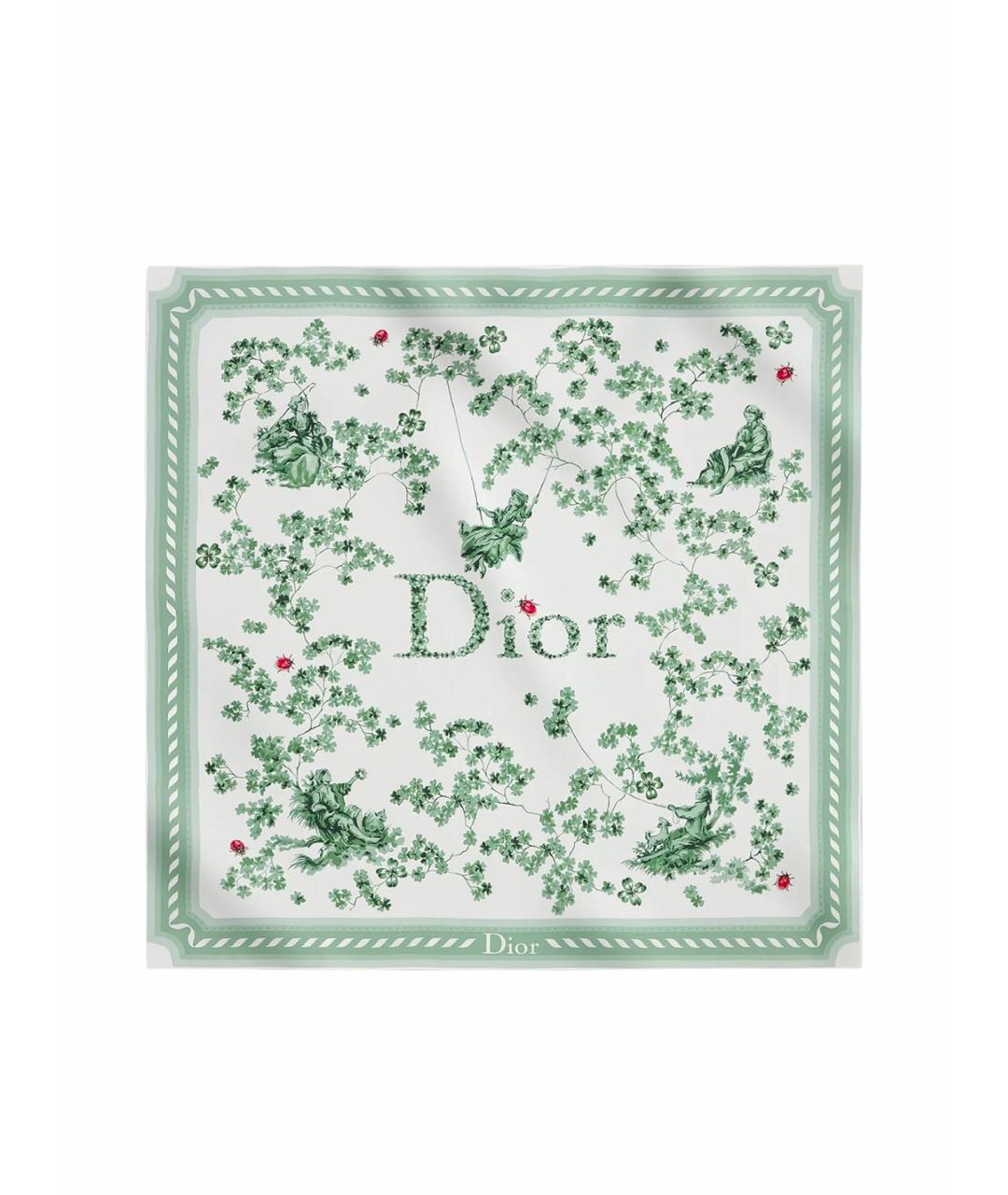 CHRISTIAN DIOR Зеленый платок, фото 1
