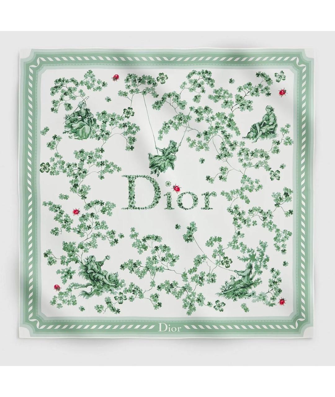 CHRISTIAN DIOR Зеленый платок, фото 4