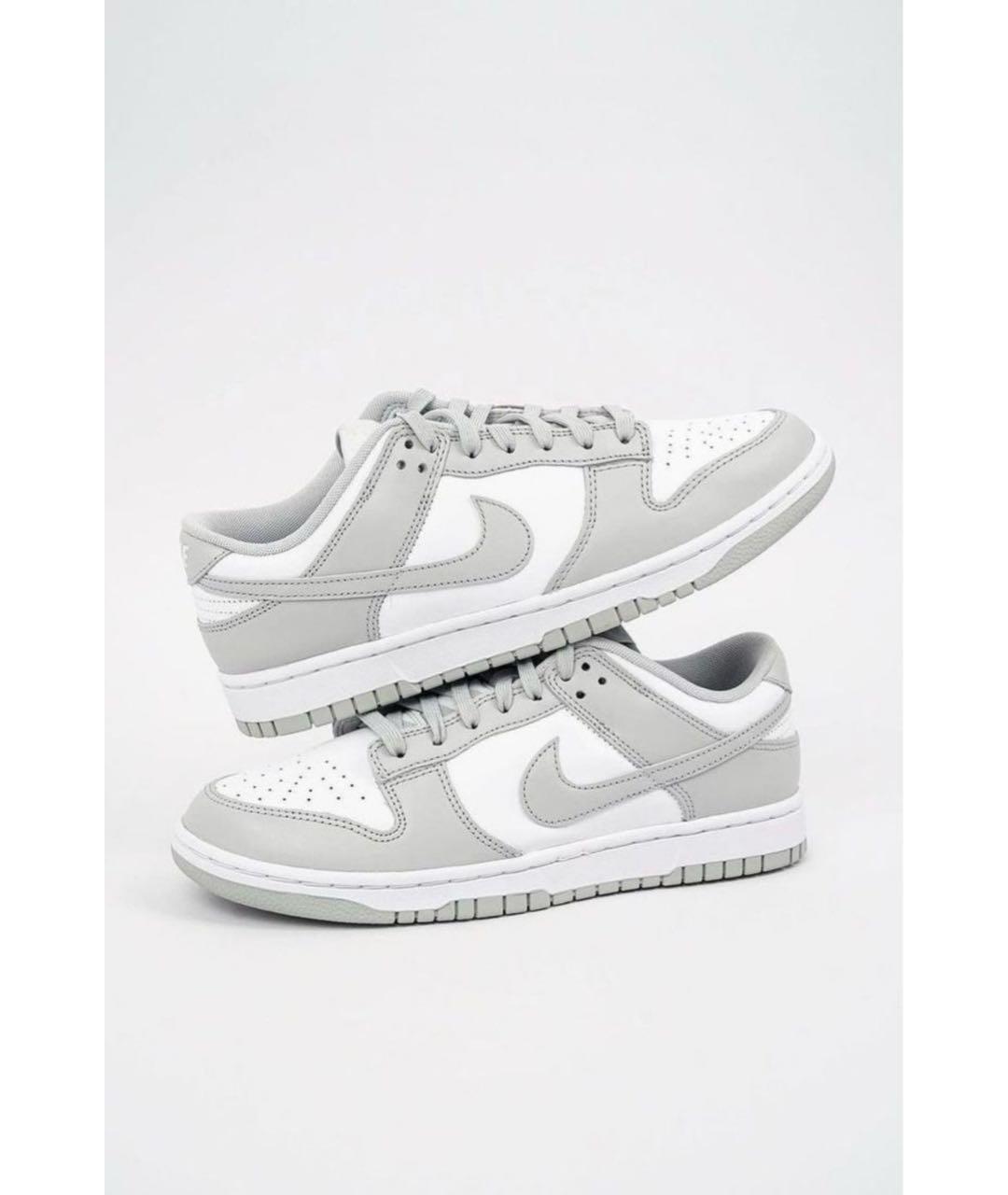 NIKE Серые кожаные низкие кроссовки / кеды, фото 7