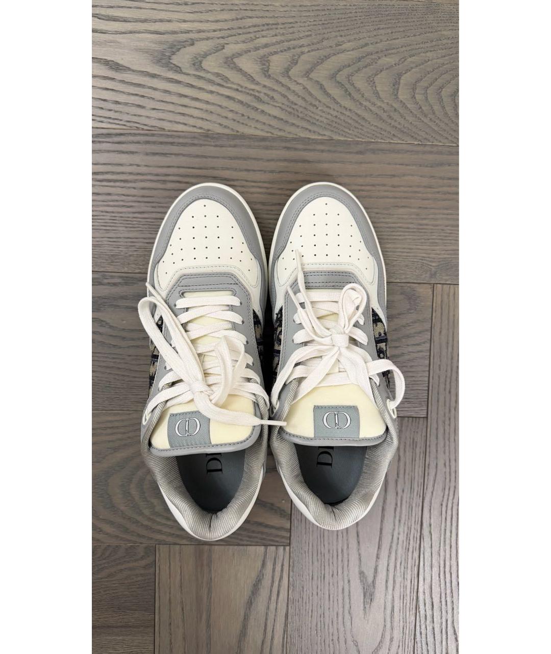 CHRISTIAN DIOR Белые кожаные низкие кроссовки / кеды, фото 3