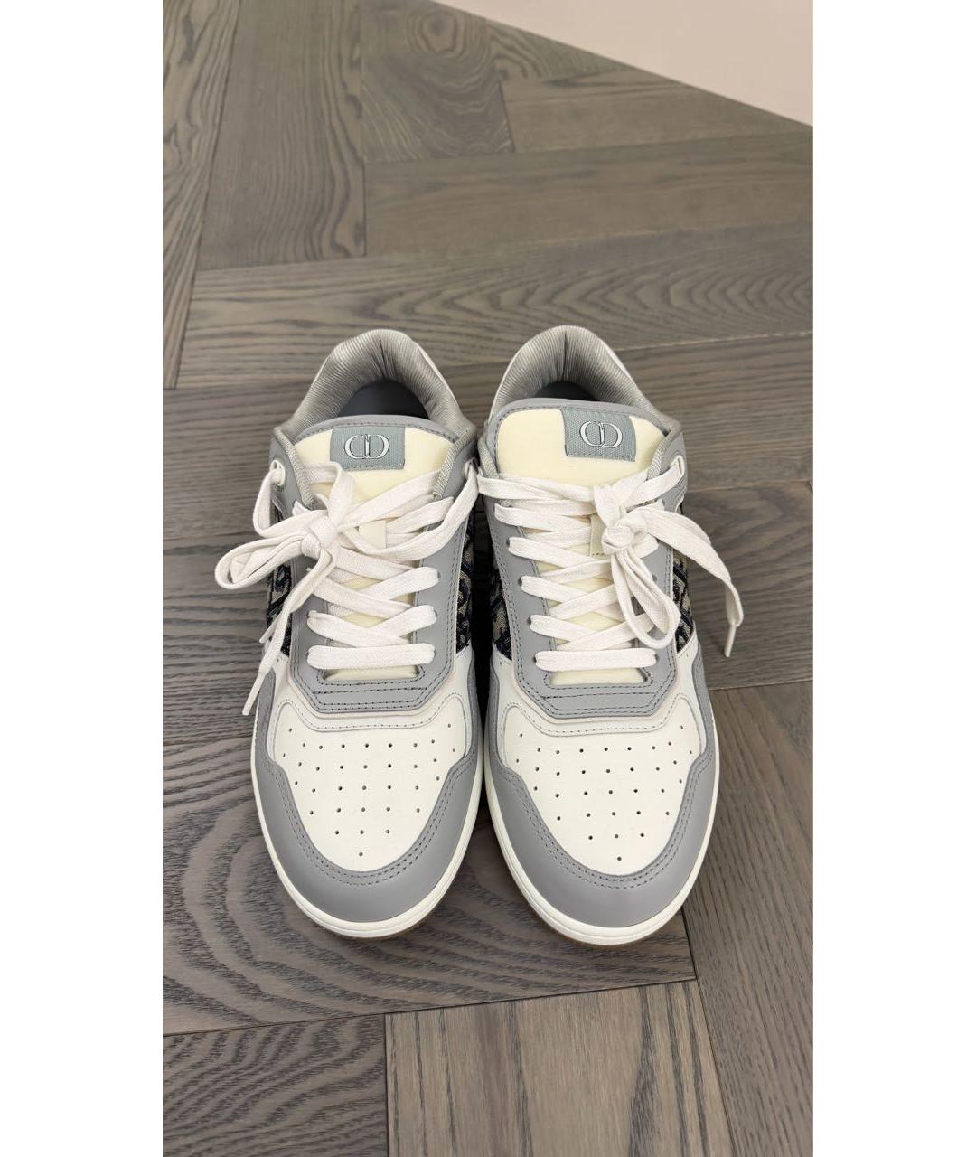 CHRISTIAN DIOR Белые кожаные низкие кроссовки / кеды, фото 2