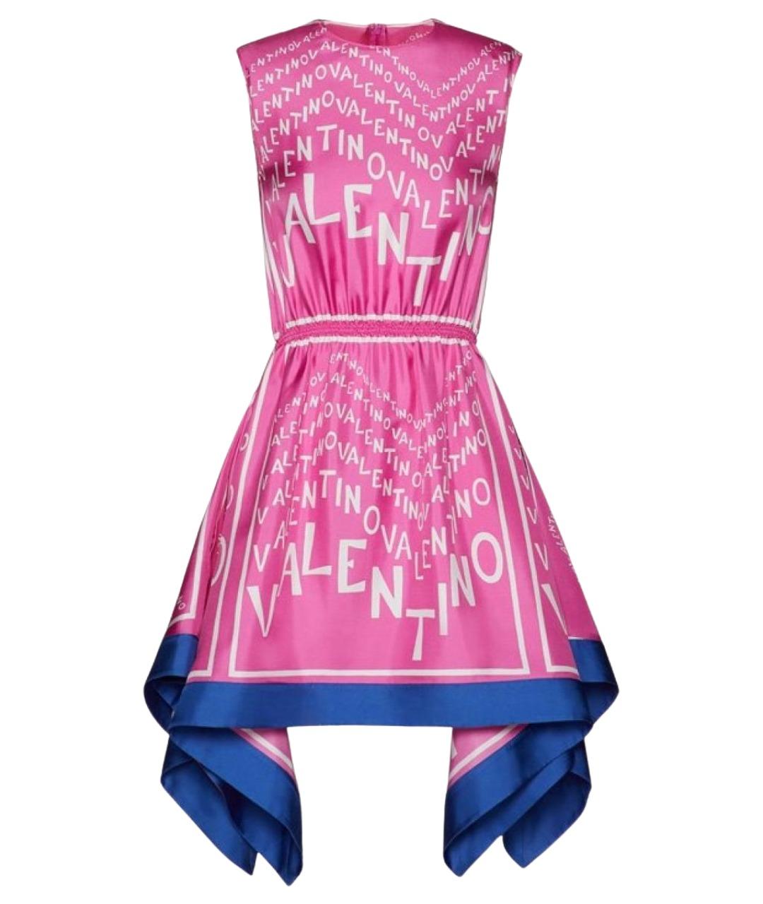 VALENTINO Фуксия шелковое коктейльное платье, фото 1