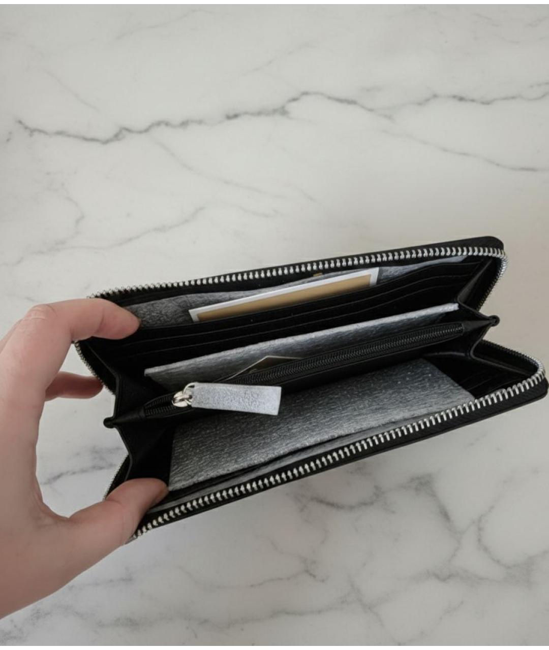 MICHAEL KORS Черный кожаный кошелек, фото 4