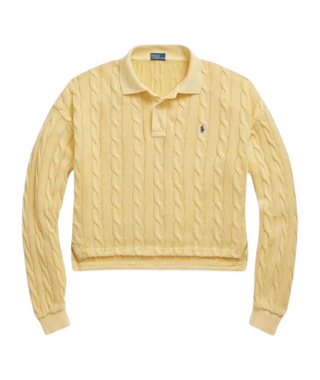 POLO RALPH LAUREN Желтый хлопковый джемпер / свитер, фото 1