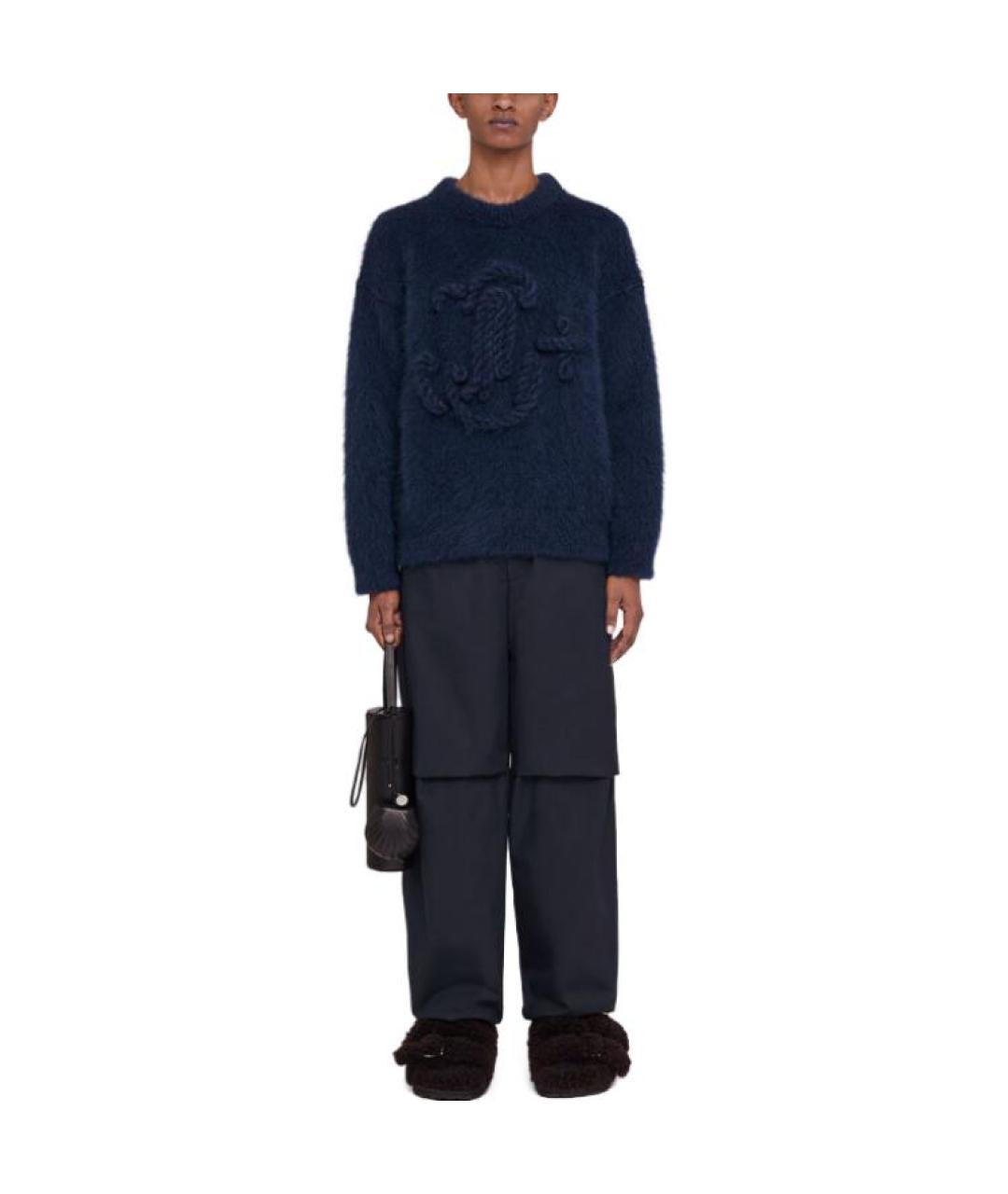 JIL SANDER Синий шерстяной джемпер / свитер, фото 2