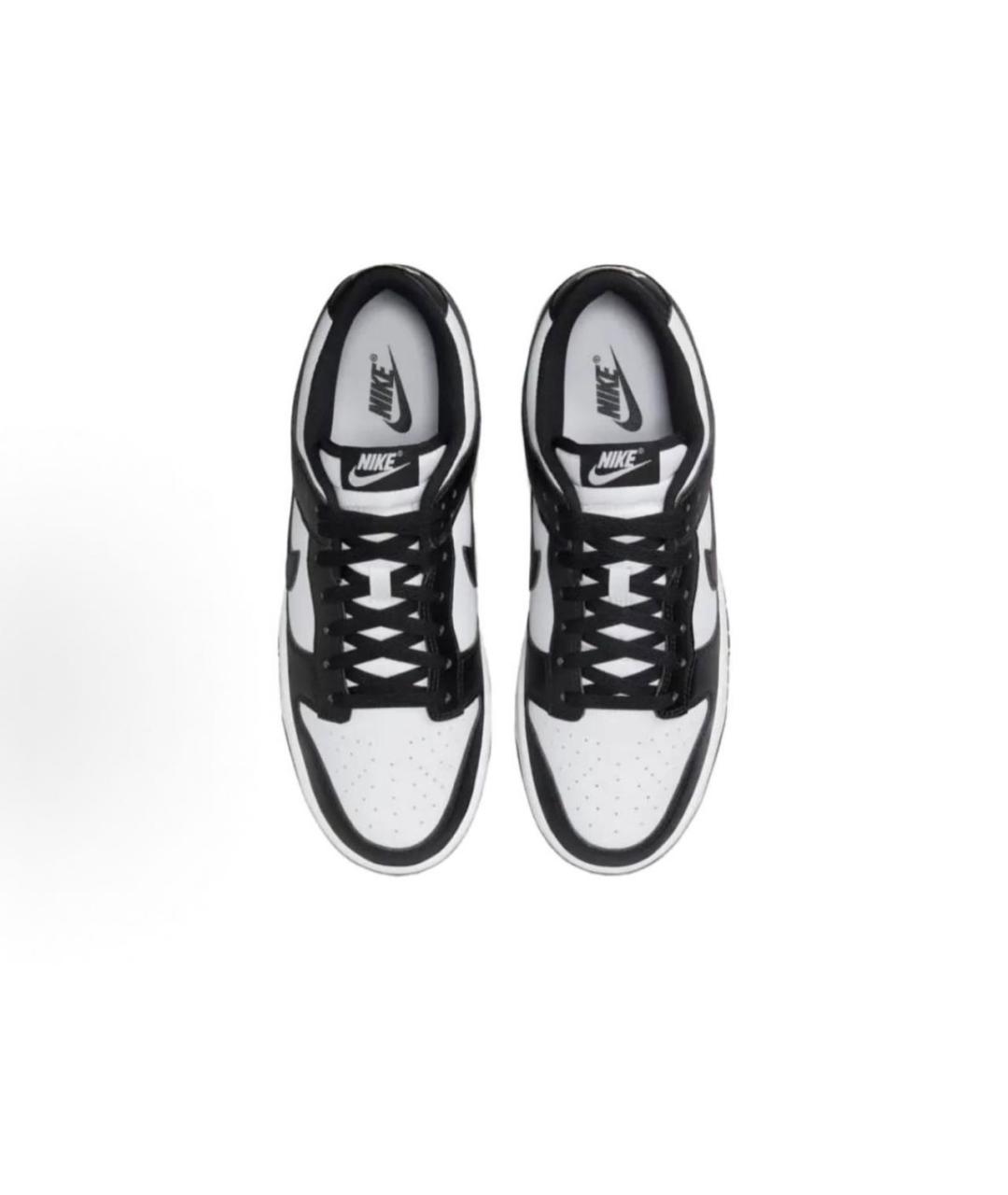 NIKE Черные кожаные низкие кроссовки / кеды, фото 4