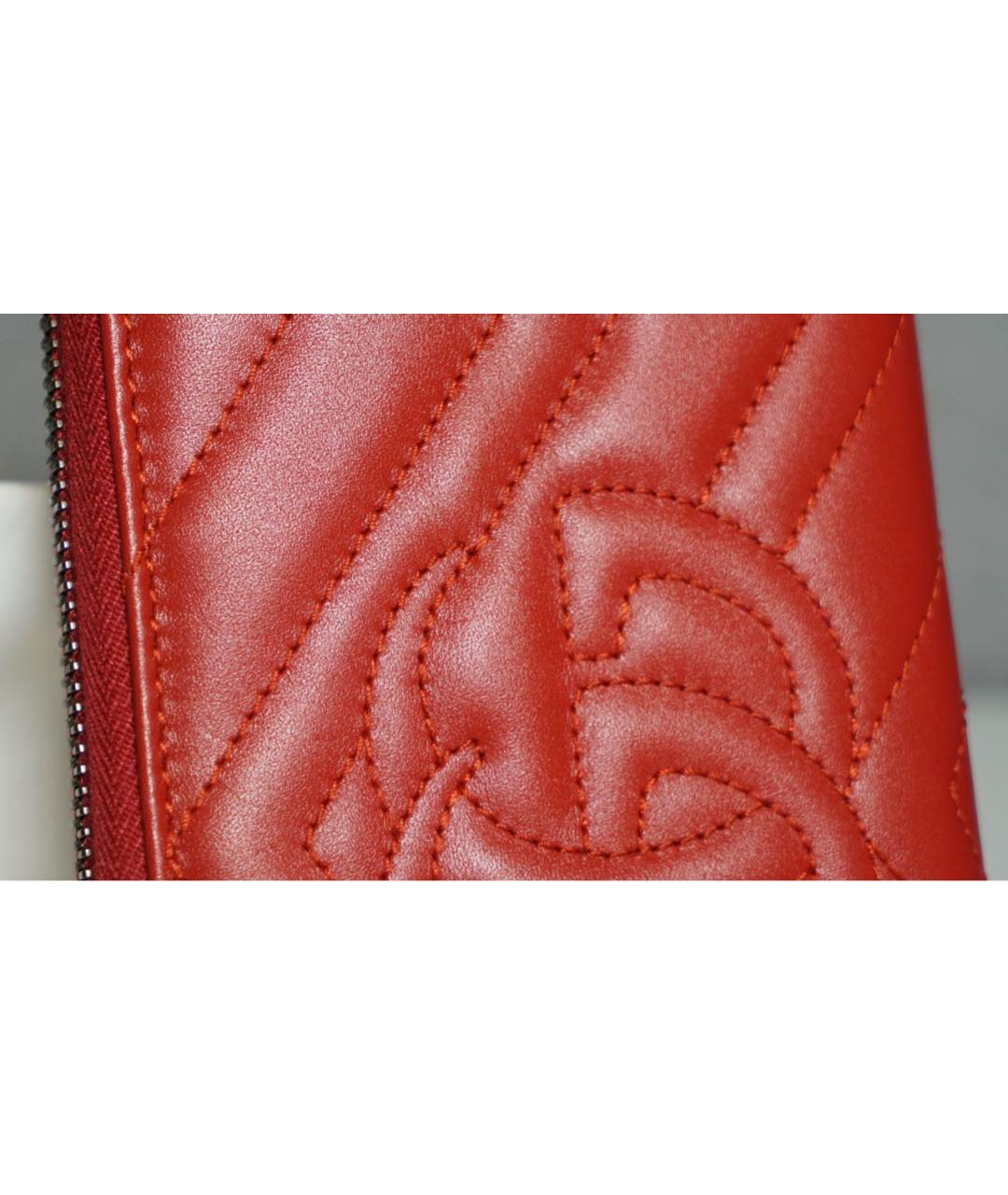 GUCCI Красный кожаный кошелек, фото 4