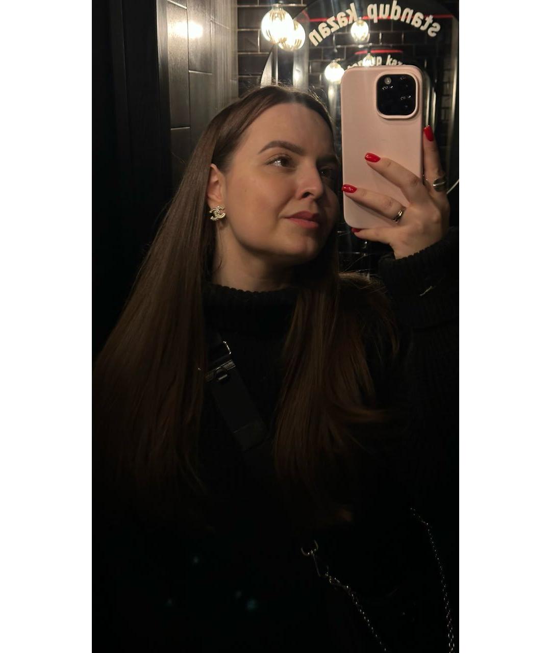 CHANEL Бежевые металлические серьги, фото 4