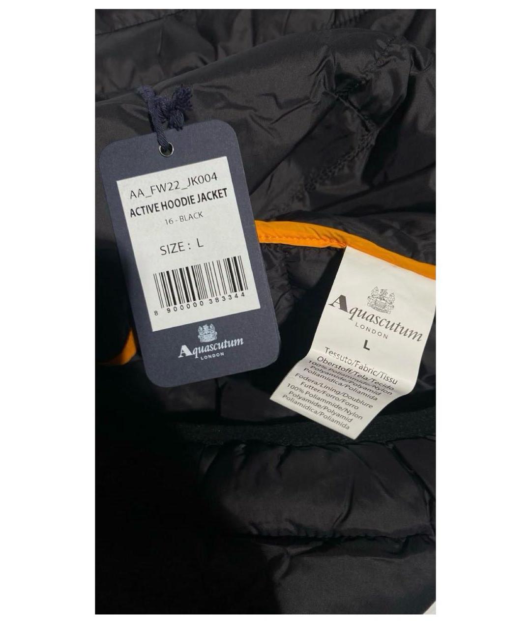 AQUAZZURA Черный полиэстеровый пуховик, фото 3