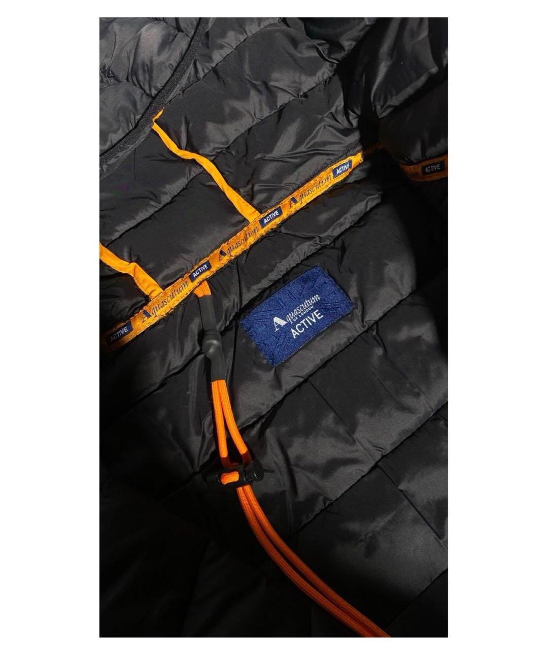 AQUAZZURA Черный полиэстеровый пуховик, фото 2