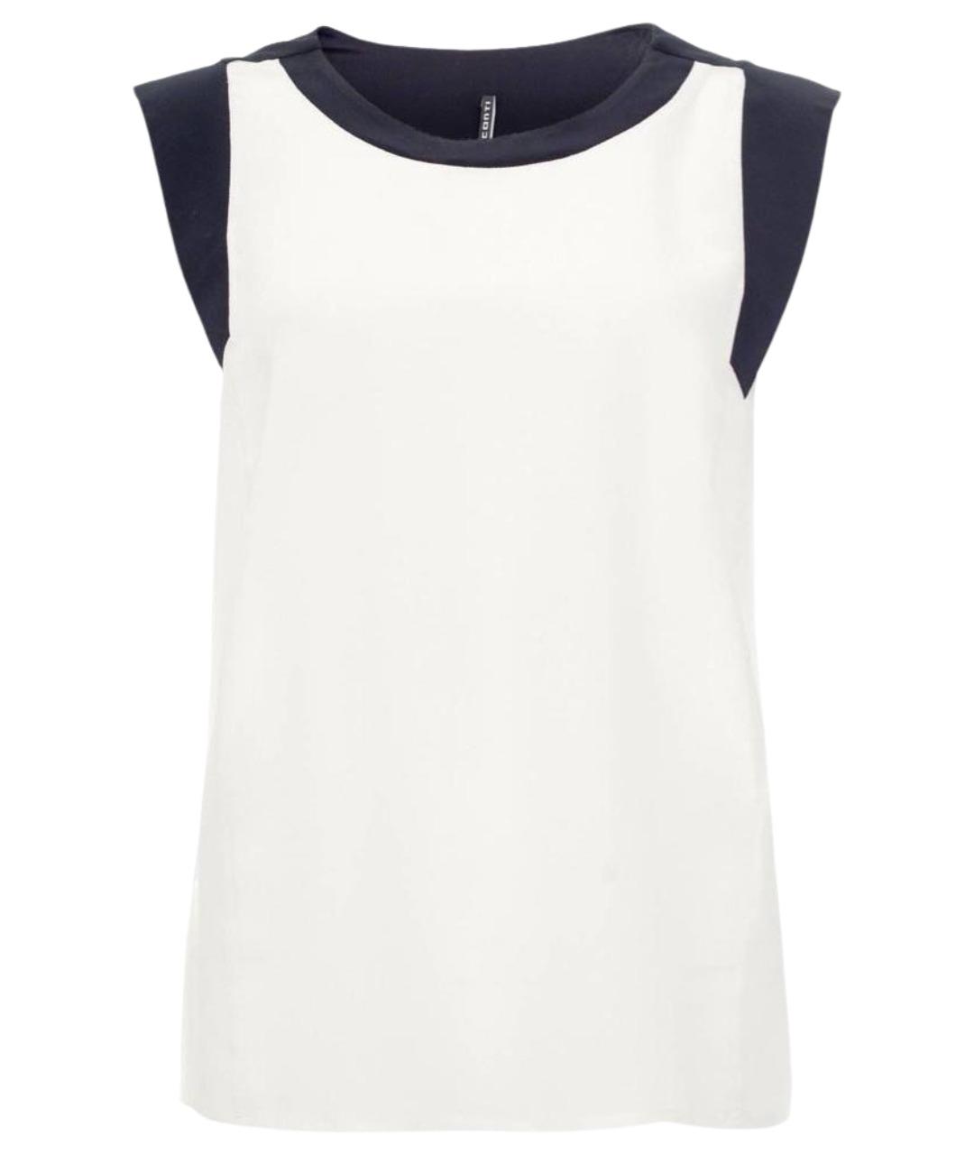 LIVIANA CONTI Белая шелковая футболка, фото 1