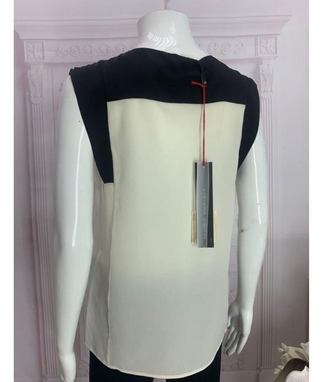 LIVIANA CONTI Белая шелковая футболка, фото 6