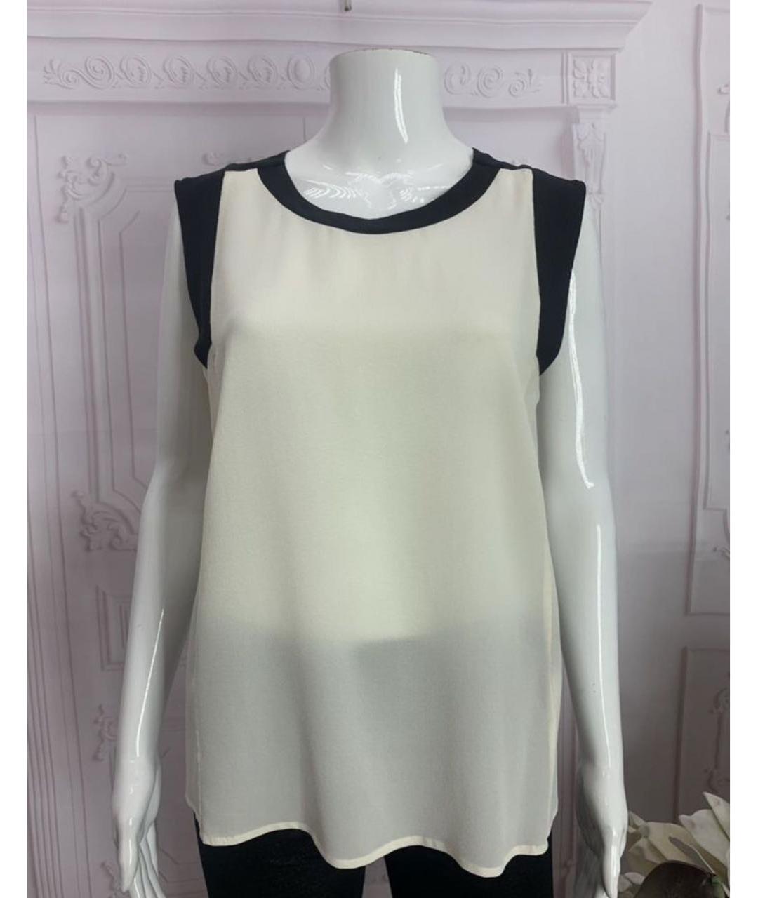 LIVIANA CONTI Белая шелковая футболка, фото 5