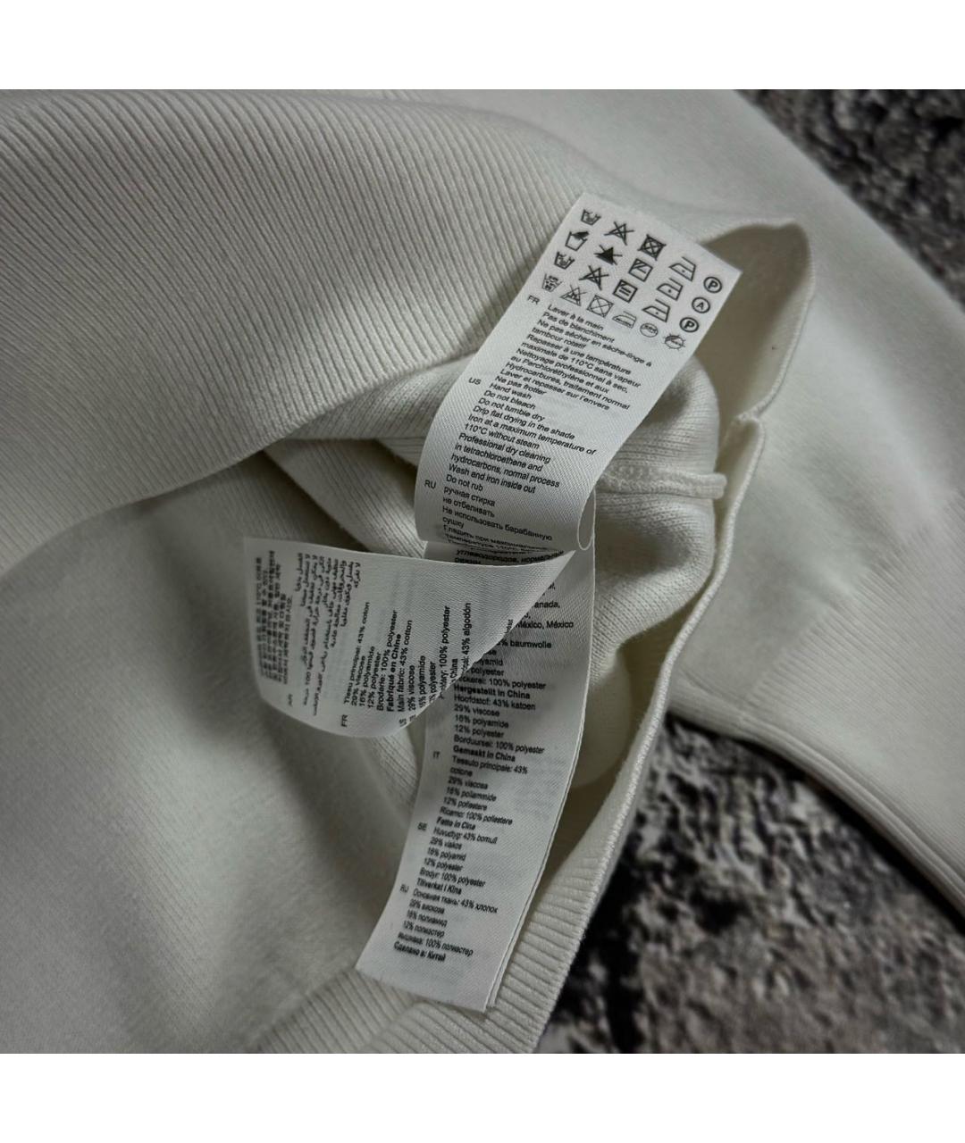 SANDRO Белый хлопковый джемпер / свитер, фото 6