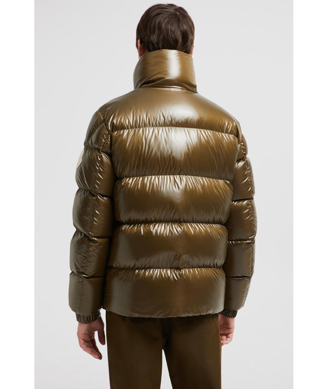 MONCLER Хаки полиамидовый пуховик, фото 6