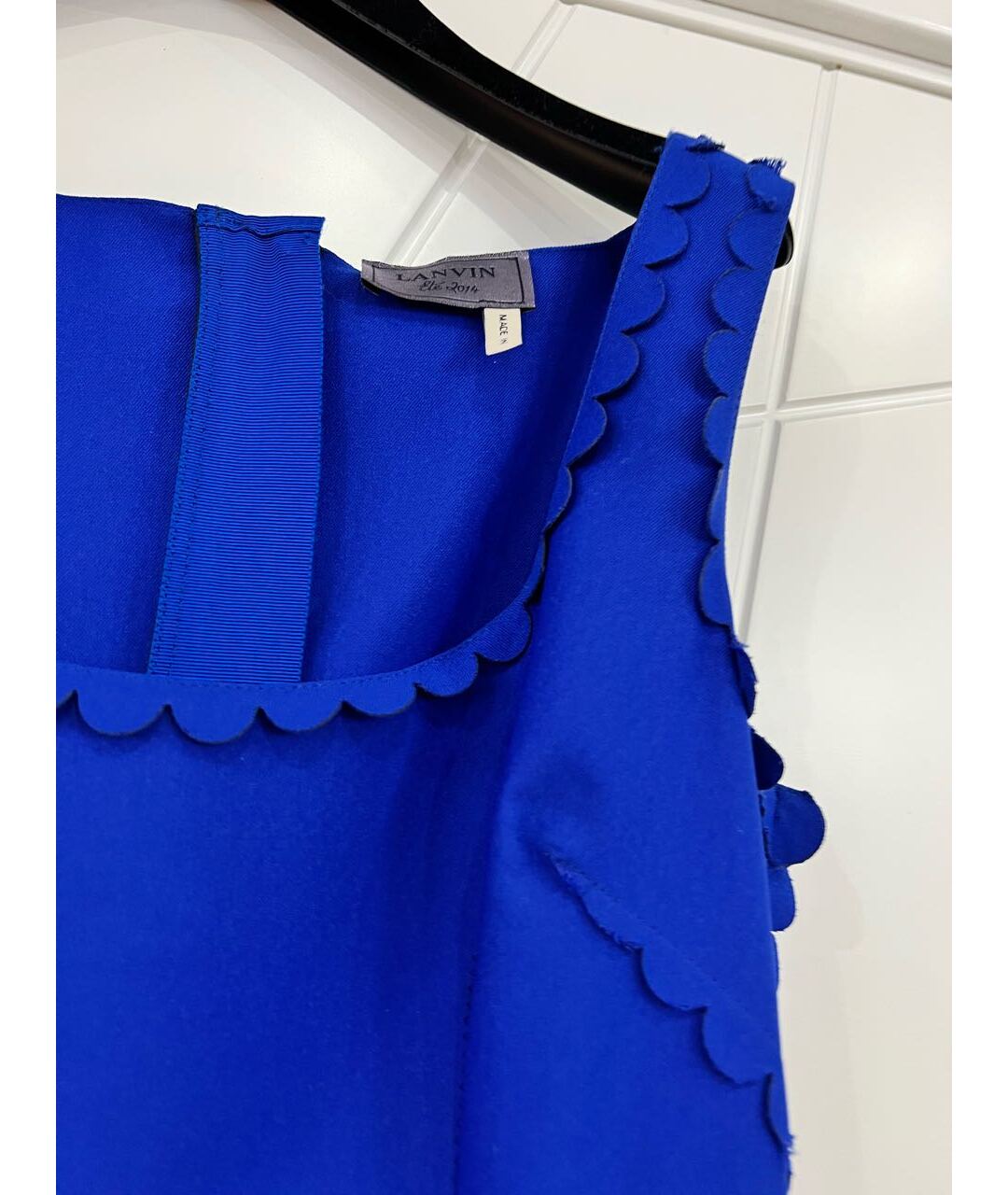 LANVIN Синее полиамидовое повседневное платье, фото 3