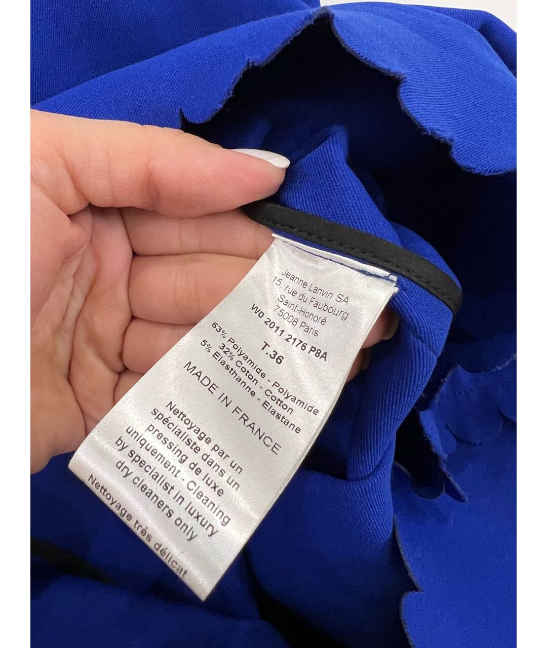 LANVIN Синее полиамидовое повседневное платье, фото 5