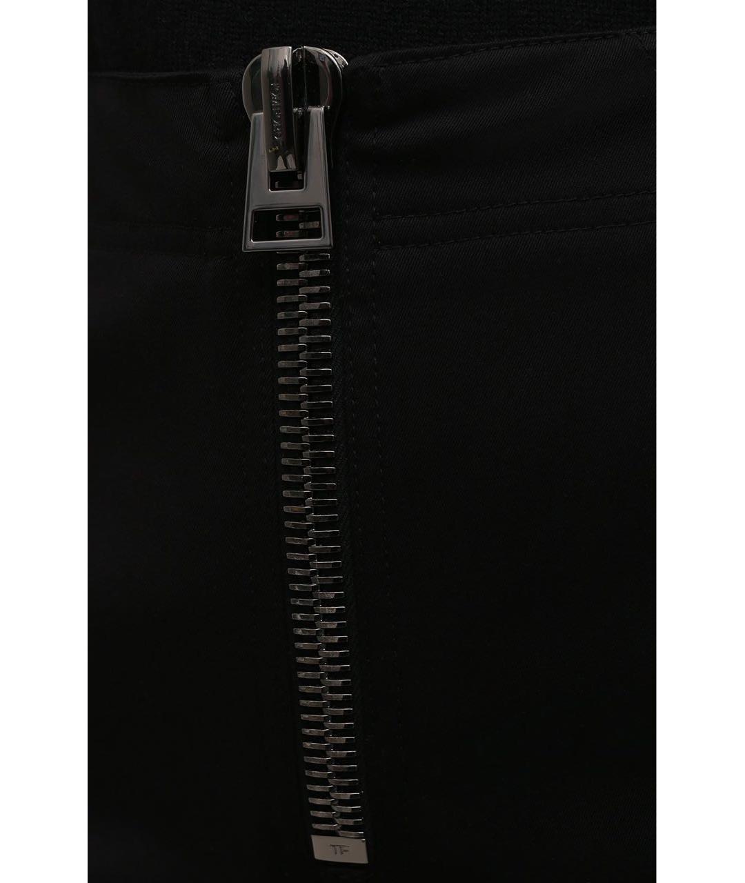TOM FORD Черная хлопковая юбка миди, фото 4