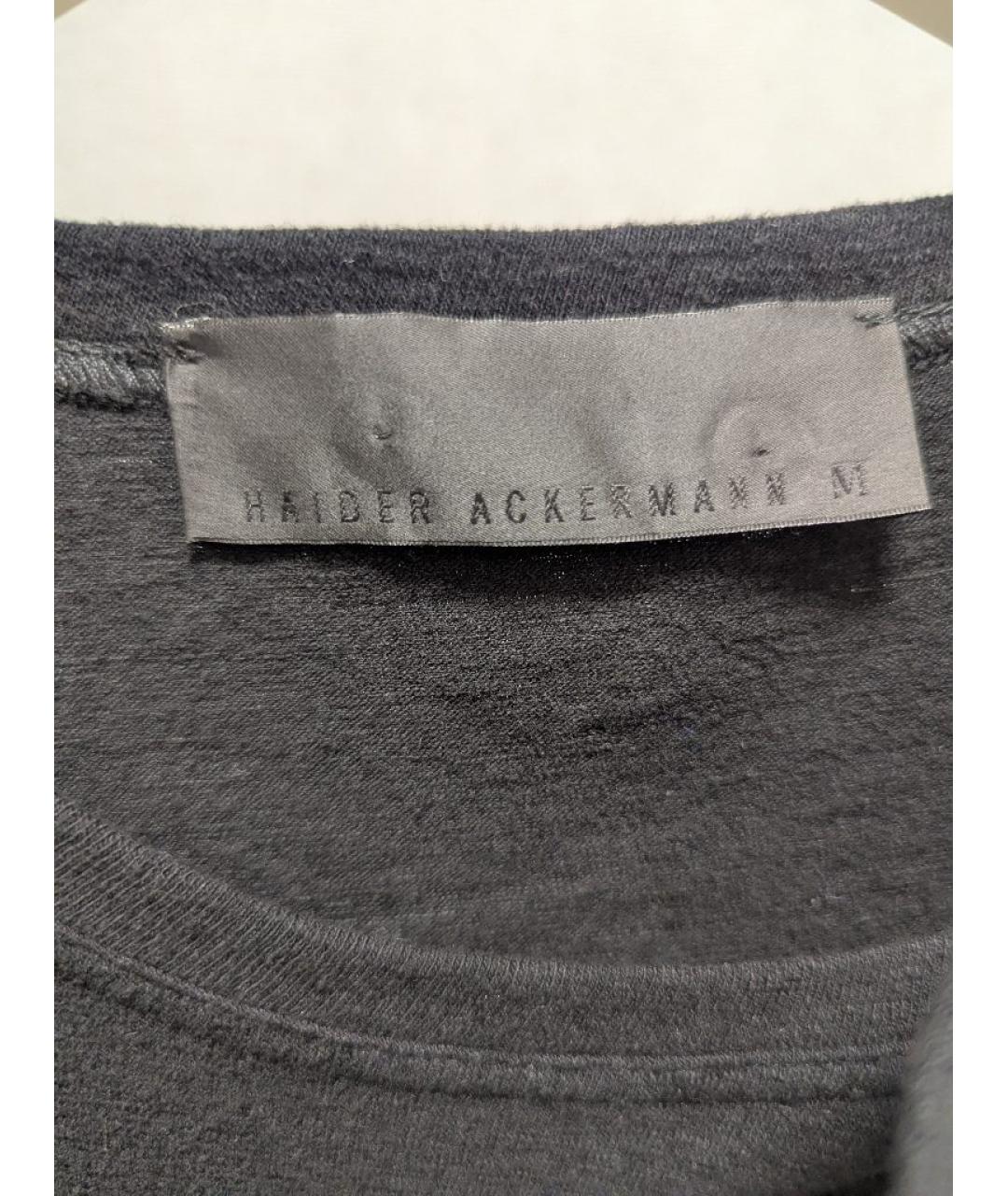 HAIDER ACKERMANN Черный хлопковый джемпер / свитер, фото 3