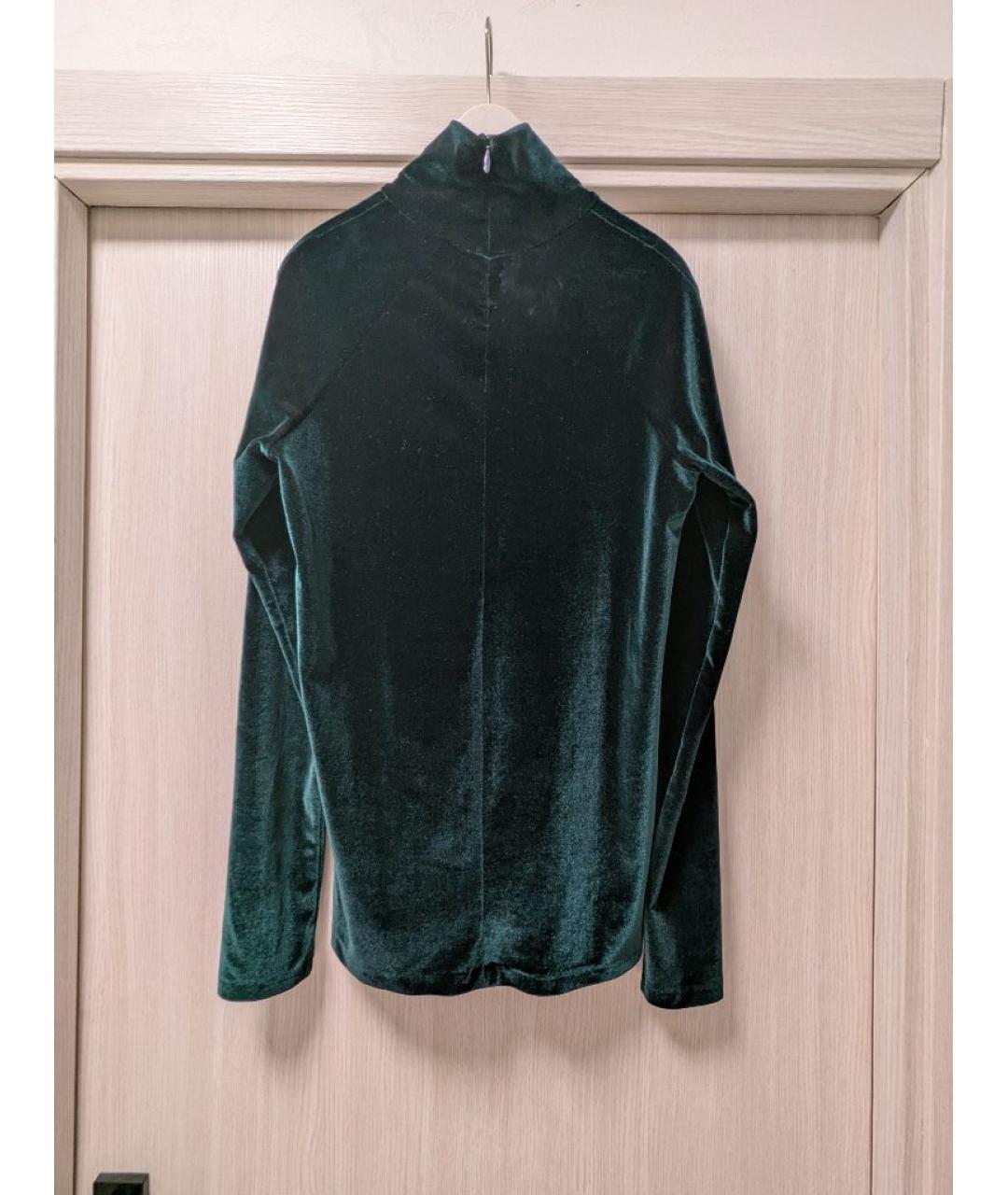 HAIDER ACKERMANN Зеленая велюровая водолазка, фото 2