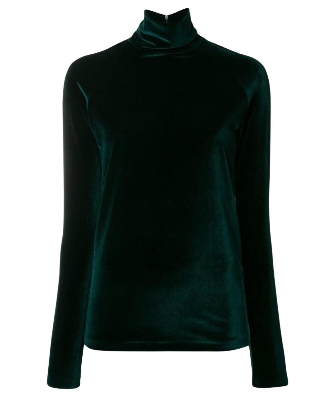HAIDER ACKERMANN Зеленая велюровая водолазка, фото 1