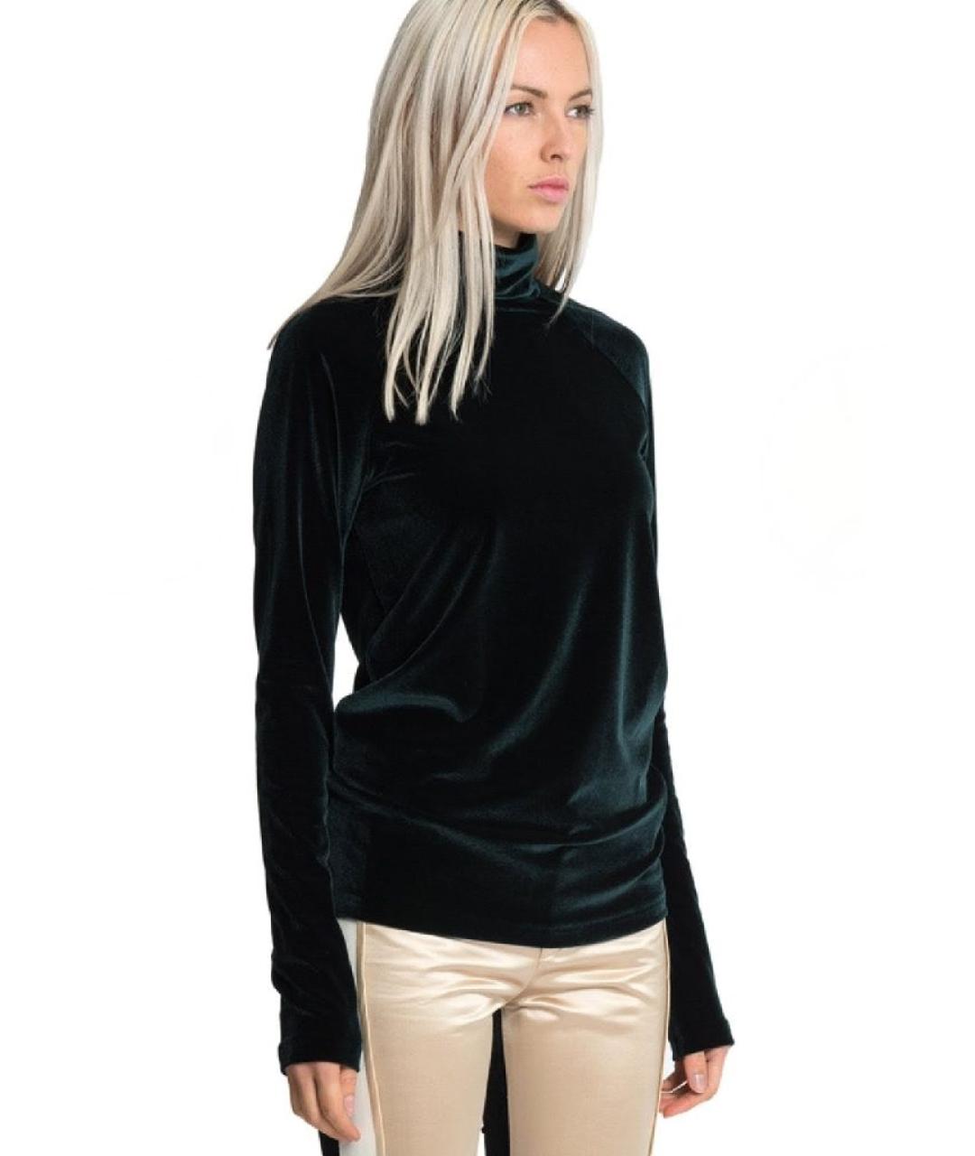 HAIDER ACKERMANN Зеленая велюровая водолазка, фото 6