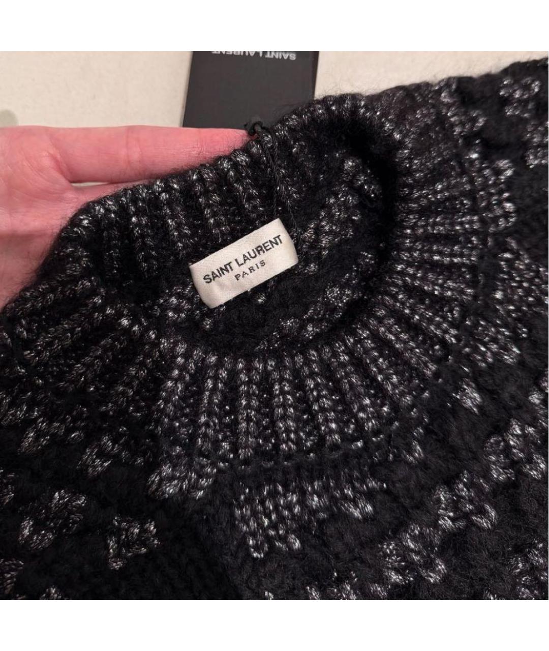 SAINT LAURENT Черный шерстяной джемпер / свитер, фото 4