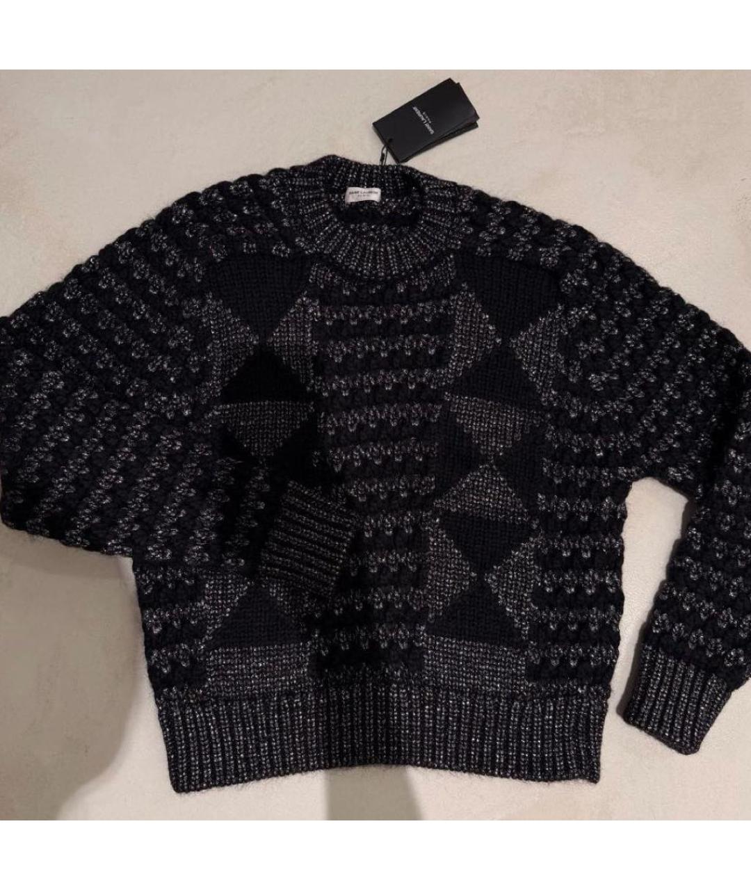 SAINT LAURENT Черный шерстяной джемпер / свитер, фото 2