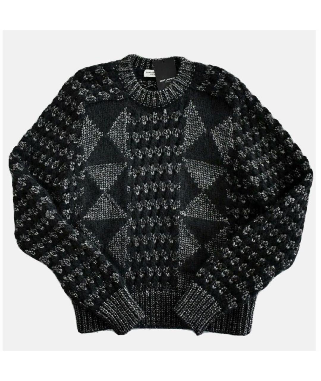 SAINT LAURENT Черный шерстяной джемпер / свитер, фото 9