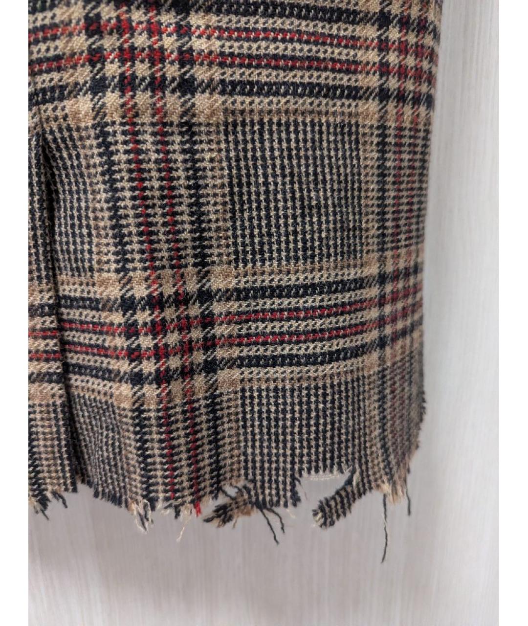 VETEMENTS Коричневая шерстяная юбка миди, фото 5