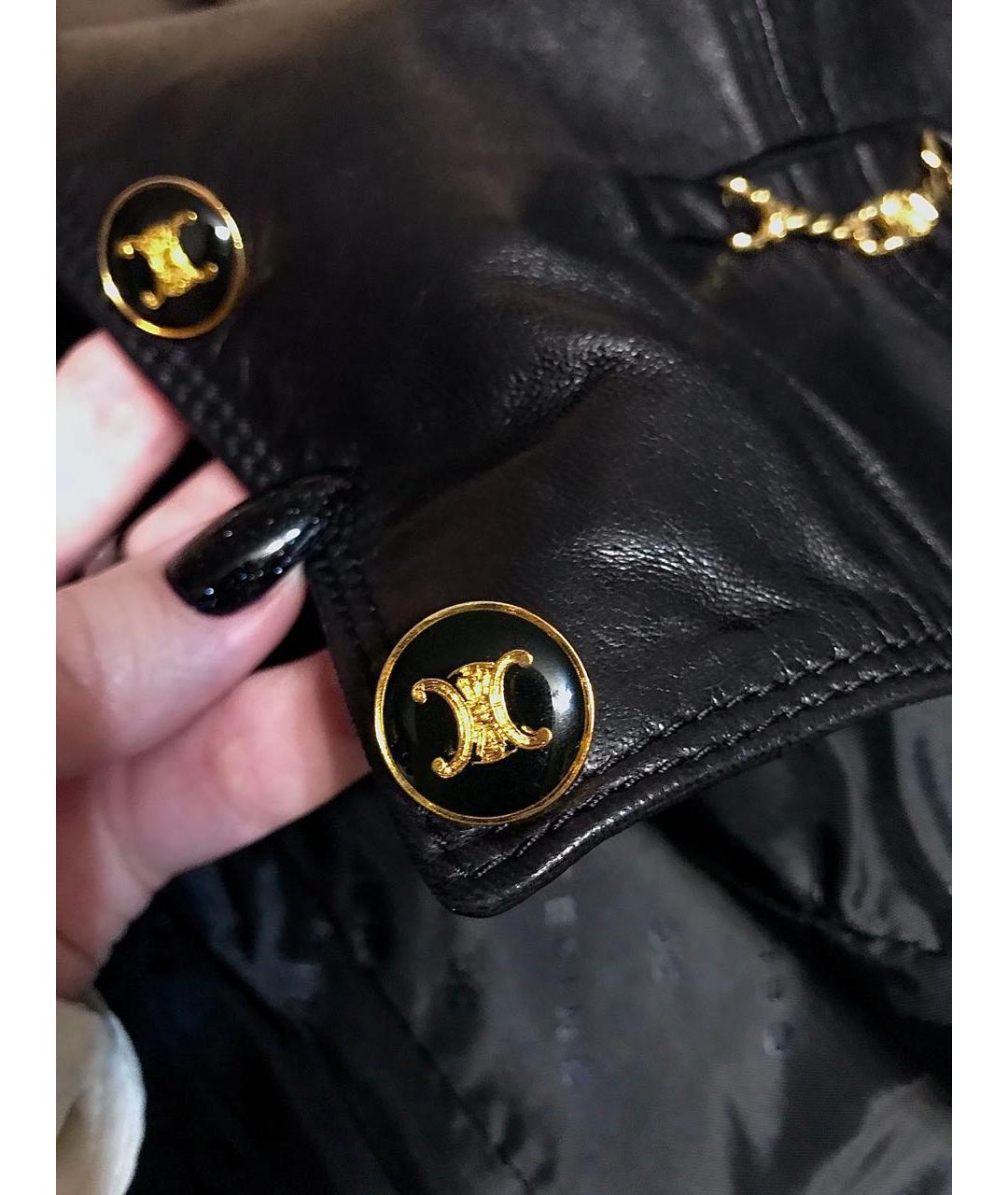 CELINE Черный кожаный жилет, фото 5