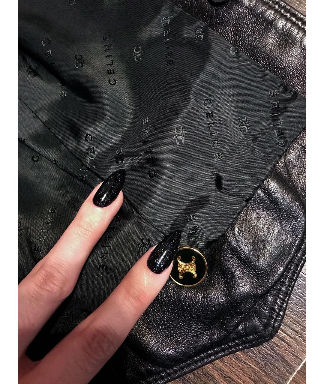 CELINE Черный кожаный жилет, фото 7